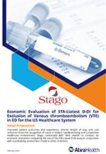Evaluation des impacts médico-économiques du test Stago pour le dosage des D-dimères. (Etude basée sur des données extraites de publications américaines)